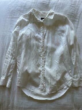 Quince White Collared Button Shirt